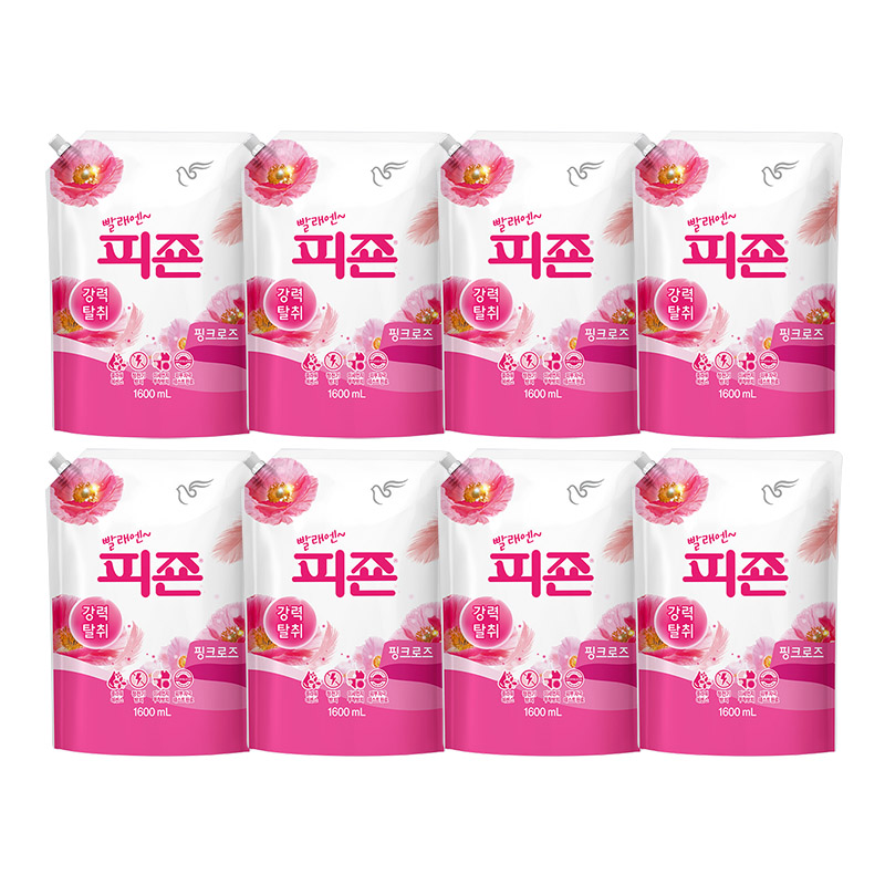 세탁세제 핑크로즈 1,600ml 8개